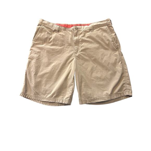Columbia Men’s 100% Cotton Shorts Size 38 Flat Front Khaki 10” Inseam Outdoor - Picture 1 of 6